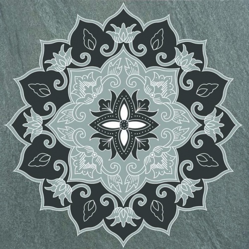 Niro Granite Swatantra D0051 Mandala Cakra Ningrat Grey 60x60